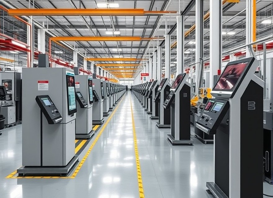 Línea de producción de terminales de autoservicio