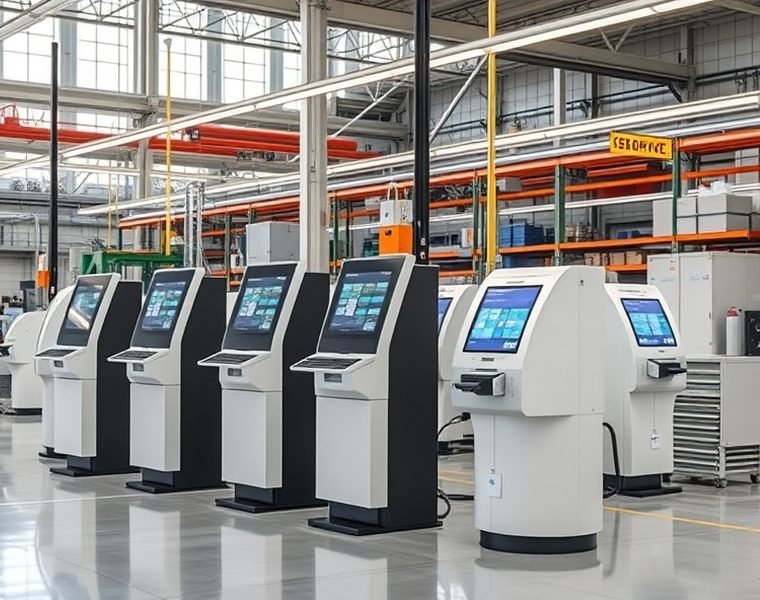 Línea de producción de terminales de autoservicio